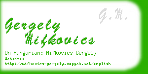 gergely mifkovics business card